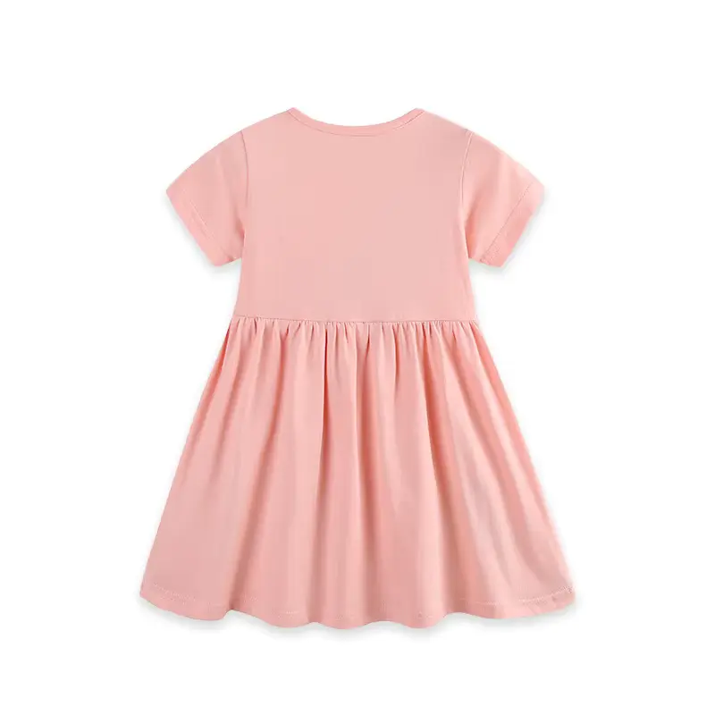 Girls Cotton Cartoon Princess Dress O-neck Layered Sweet Short Wholesale product image 2