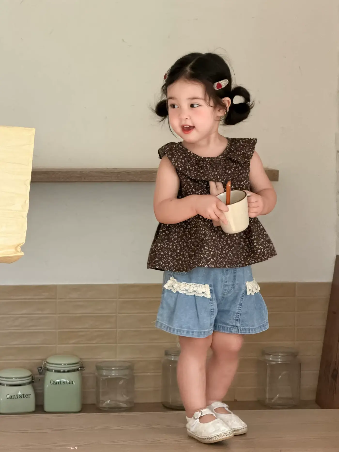 Girls Cotton Print Dress Shorts SET Clothing AND Sweet Wholesale
