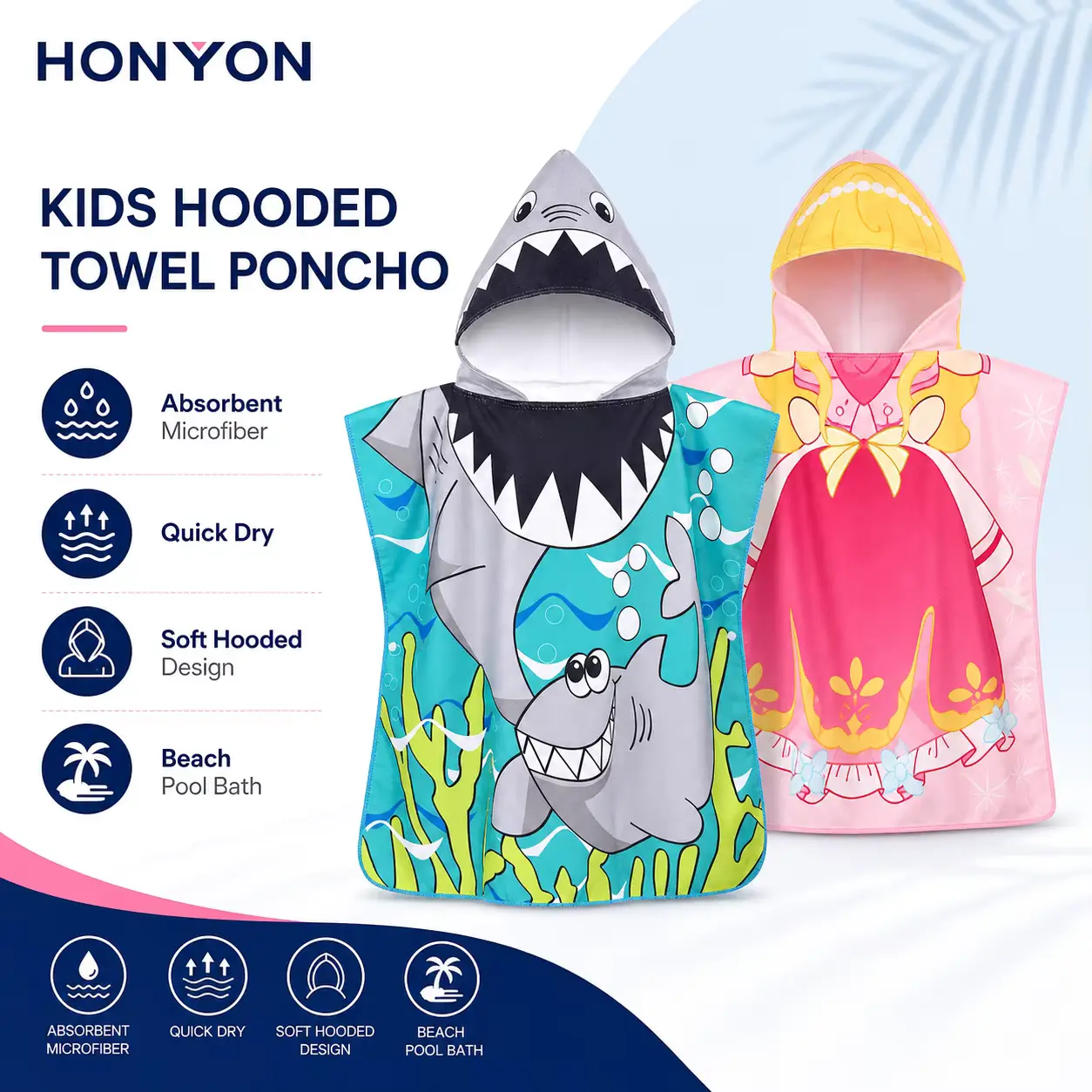 Printed Bamboo Fiber Bath Towel Cape Hooded Cloak FOR OEM Wholesale