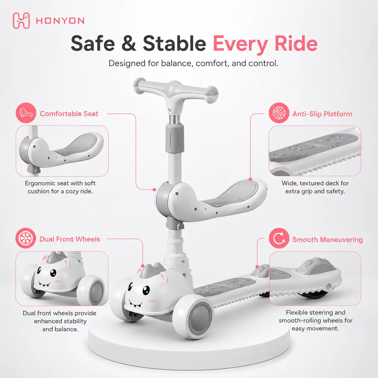 Seat Scooter IN Plastic Toddler With AND Adjustable Handlebar Wholesale product image 4