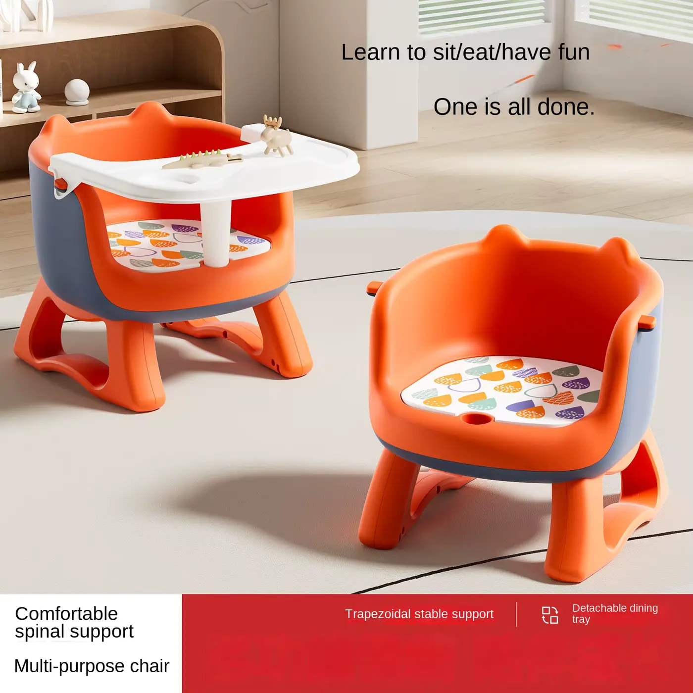 Chair Dining Toddler Sound With Backrest Non-slip Stool FOR Wholesale