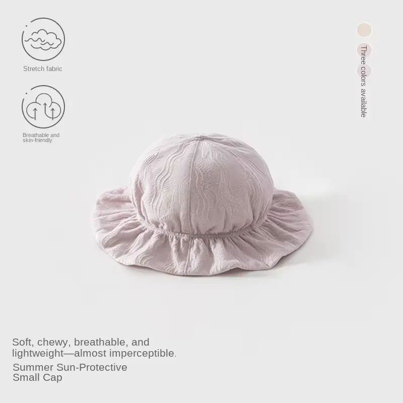 Unisex Cotton Bucket HAT Newborn SUN Spandex Jacquard Thin Clothing Wholesale product image 2
