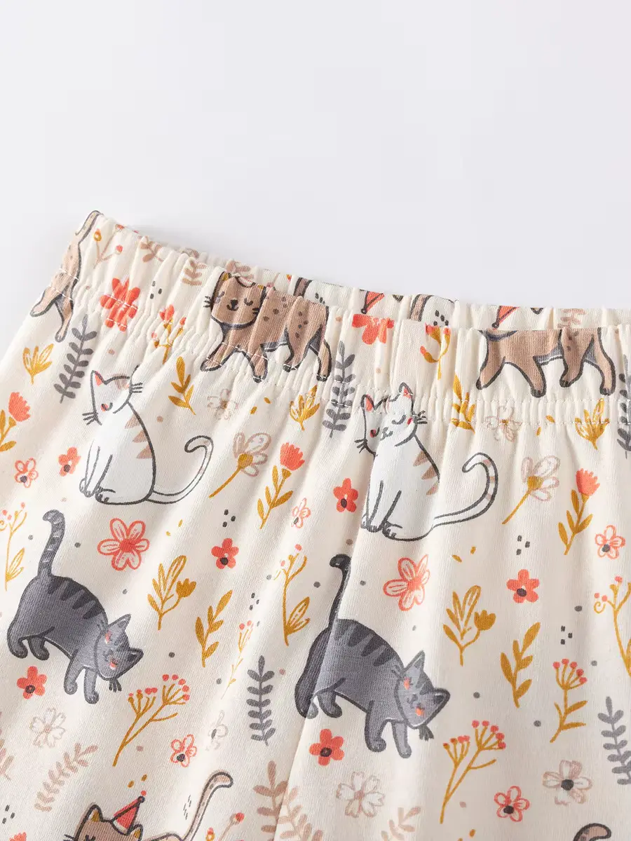 Girls Cotton Cartoon Print Animal T-shirt SET 2026 Arrival Wholesale product image 4