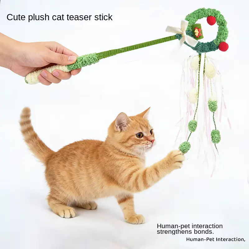 CAT Magic Girl Shaped Long Wand Teaser With Flower Educational Wholesale product image 3