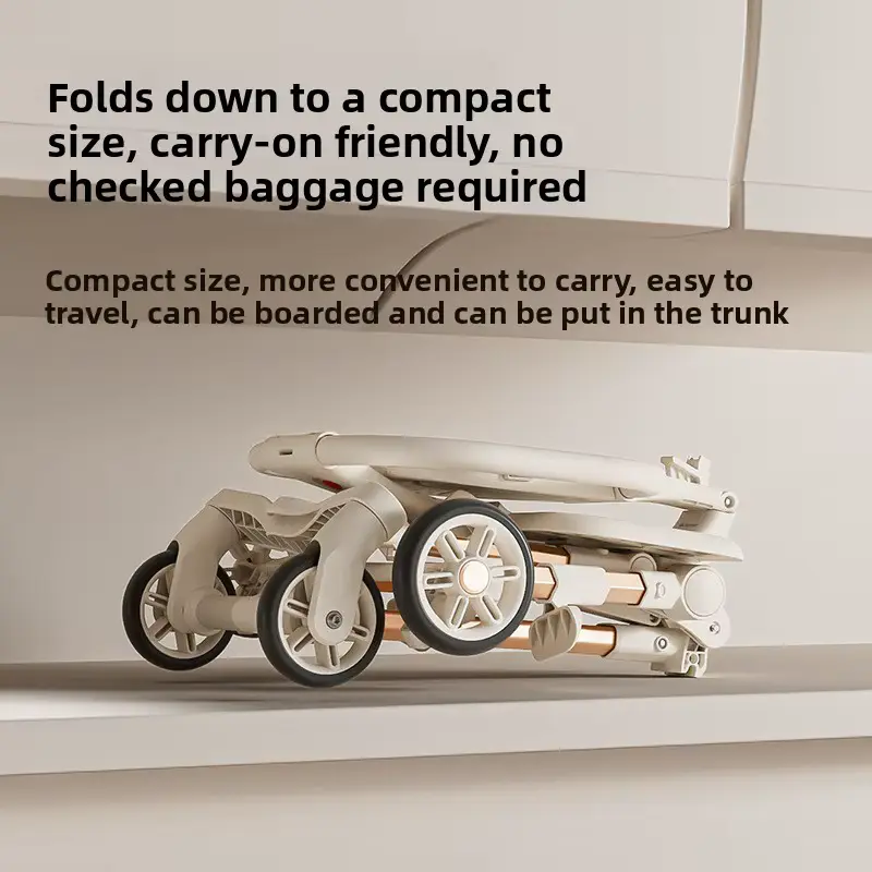 Stroller M1 Four-wheel Stainless Steel Lightweight Foldable 20kg Capacity Wholesale product image 3