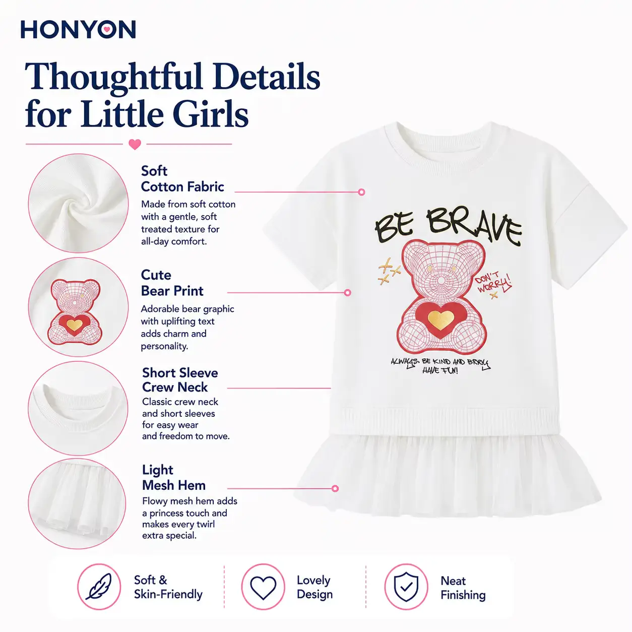 Girls Cotton Cartoon Print Dress O-neck Tutu FOR IN Wholesale product image 2