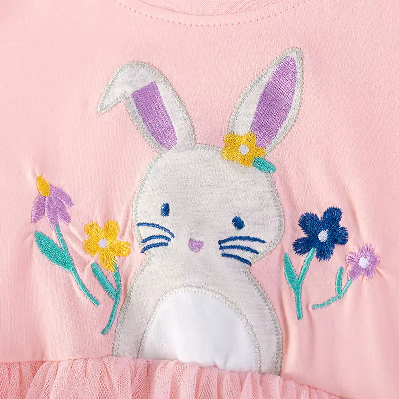 Girls Cotton Mesh Cartoon Rabbit Animal Skirt Sheath Knee-length Wholesale product image 3