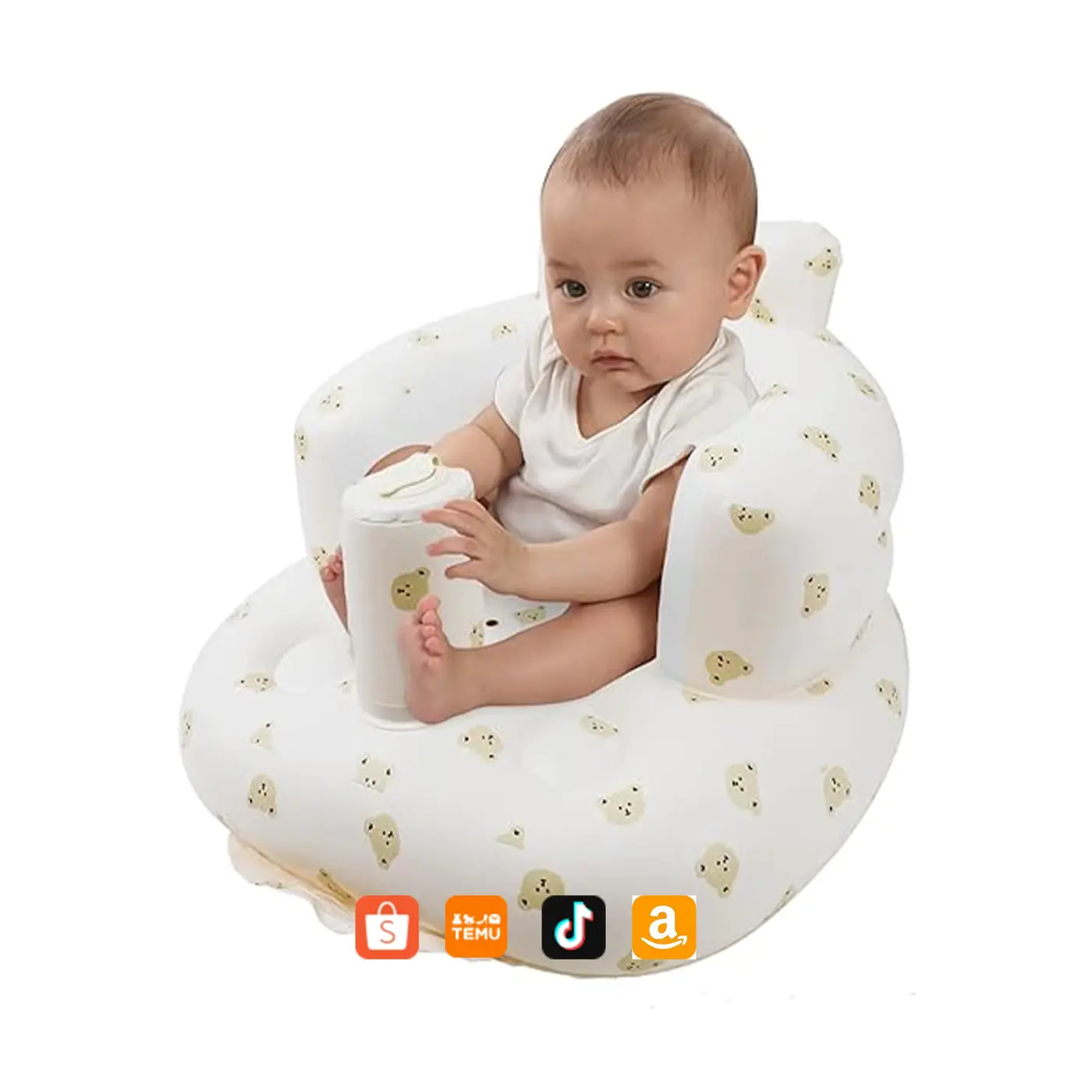 Seat Chair Portable PVC Inflatable Sitting CPC Certified Plastic Wholesale