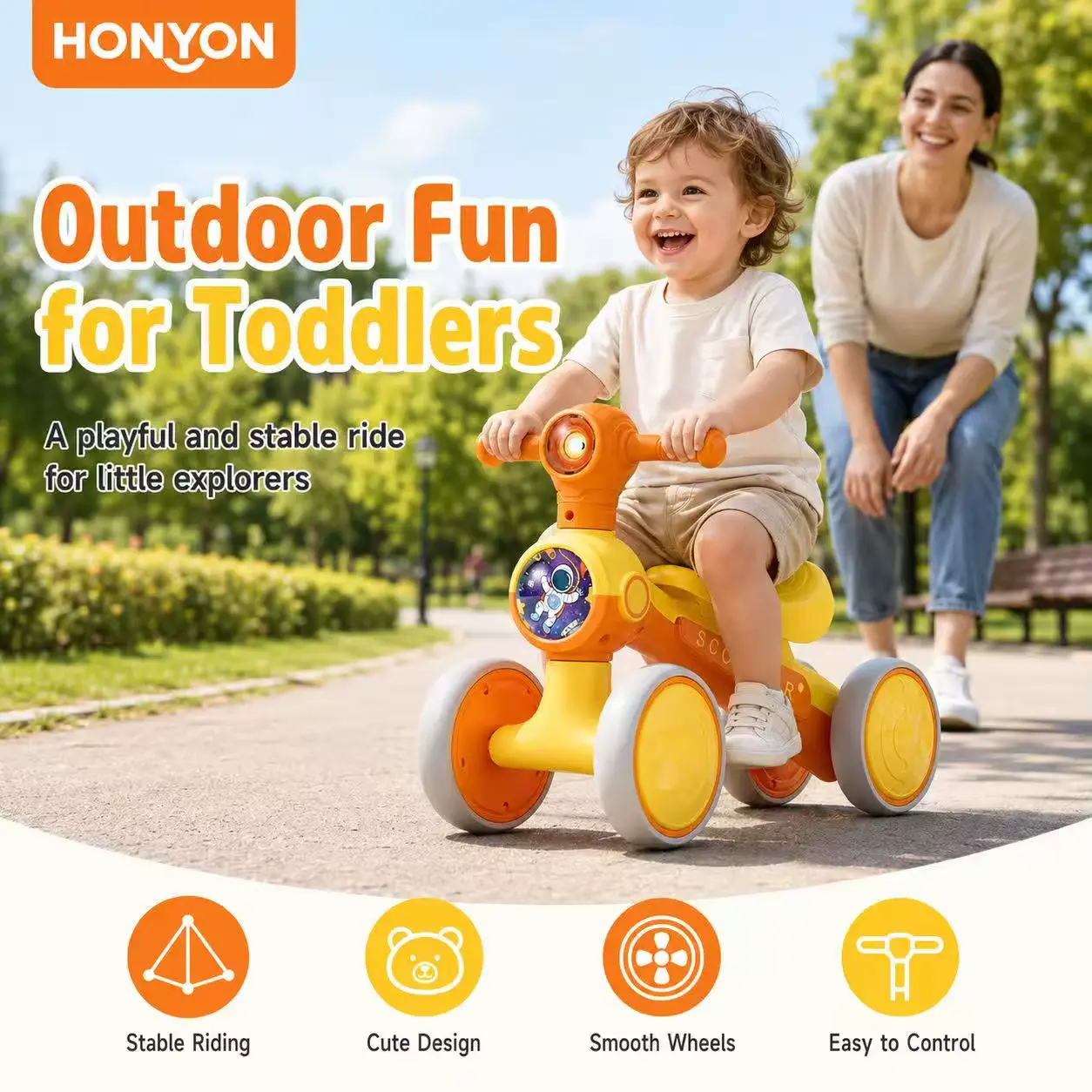 Boys Girls Walker Scooter Plastic Four-wheel 3-in Balance CAR Wholesale
