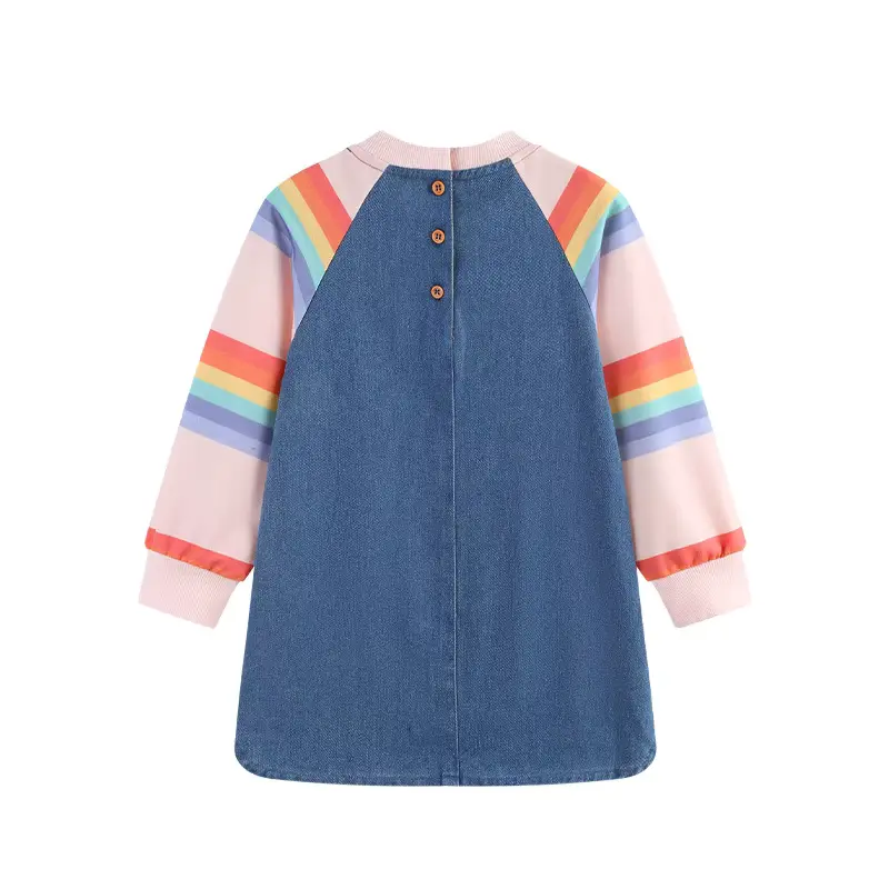 Girls Cotton Cartoon Princess Skirt Wedding Party Embroidered Neck Wholesale product image 2