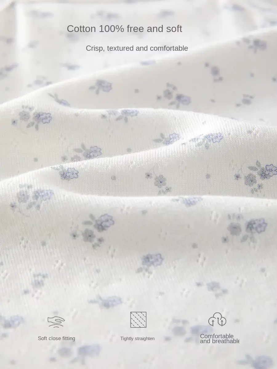 Girls Cotton SET Clothing Anti-bacterial Single Button Closure O-neck Wholesale product image 4