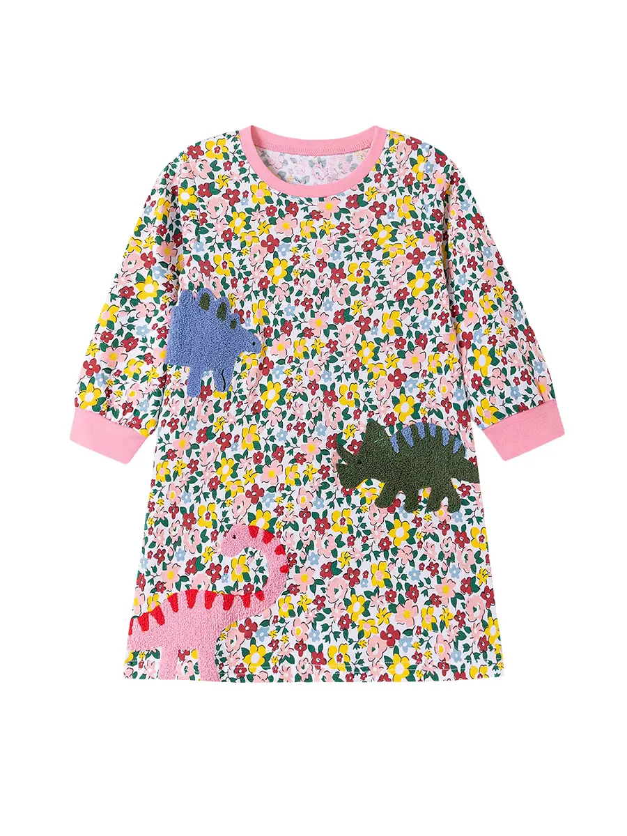 Girls Cotton Cartoon Printed Dress T-shirt Freelu Toddler Jersey Wholesale product image 2