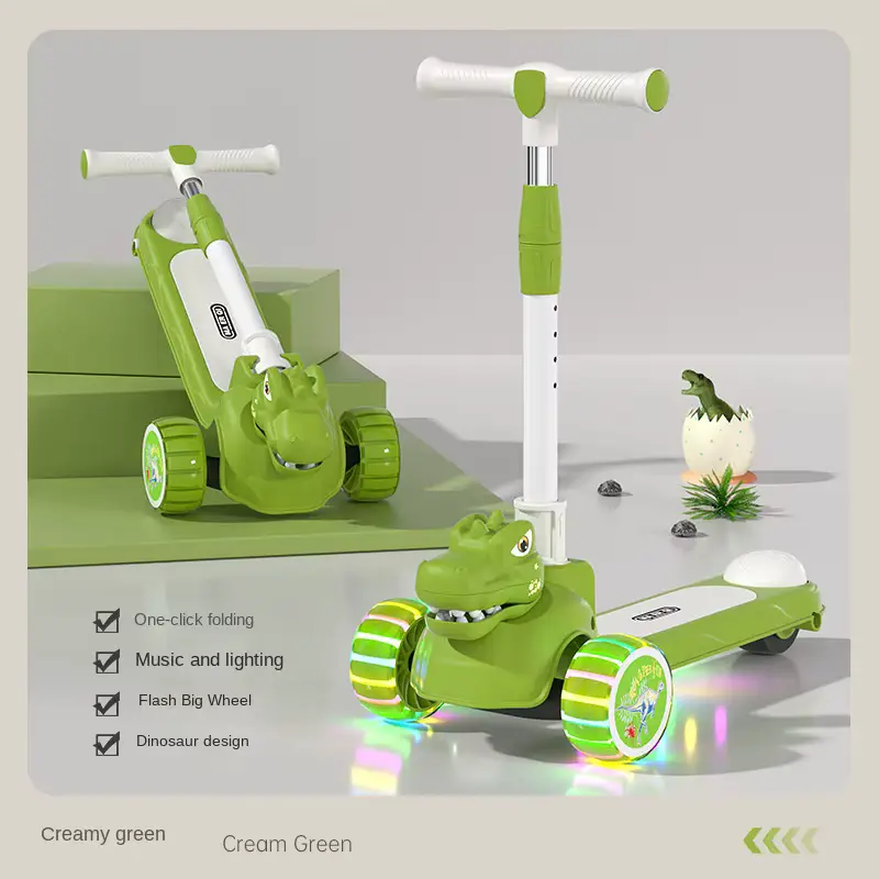 Boys Girls Scooter Foldable 3-in LED Light AND Music Wholesale
