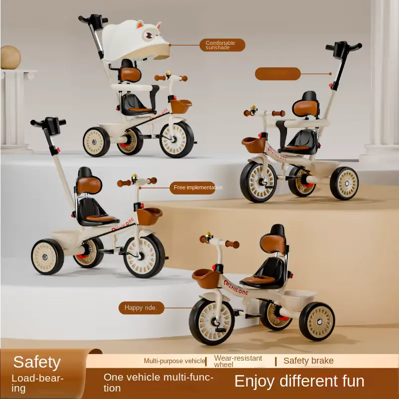 Stroller Three-wheel Tricycle FOR Foot-pedal Design 2-6 Years OLD Wholesale