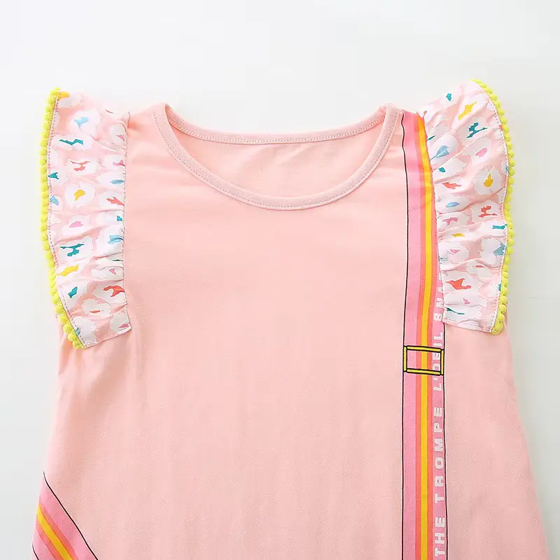 Girls Cotton Cartoon Printed Princess Dress Vest Sweet O-neck Wholesale product image 3