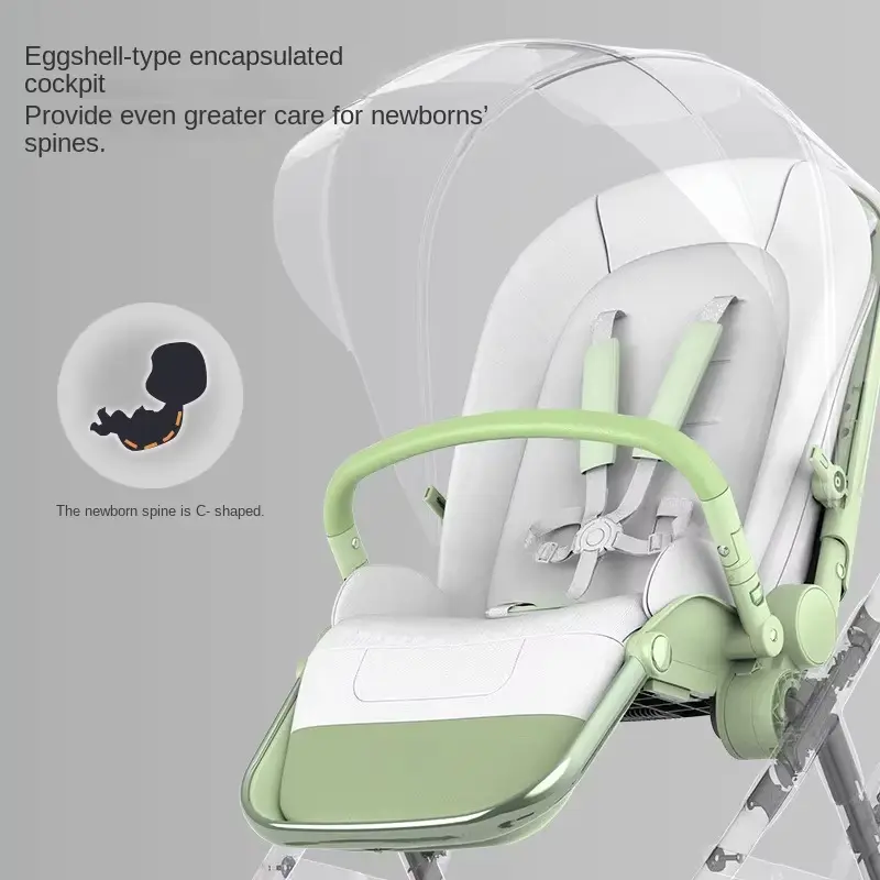 Stroller High-view Aluminum Alloy With Recline AND SIT Function Wholesale product image 3