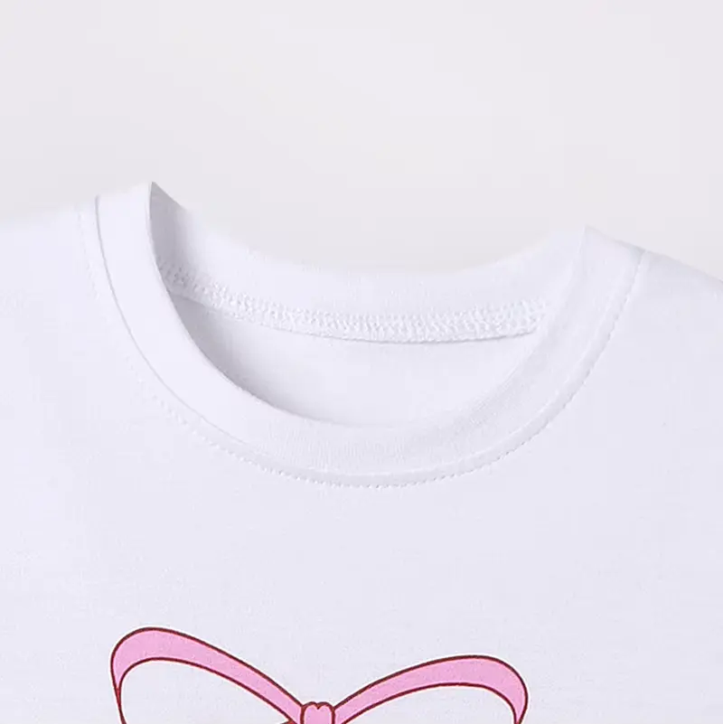 Cotton Cartoon Striped Printed Dress Short Sleeve Sheath Mini Wholesale product image 2