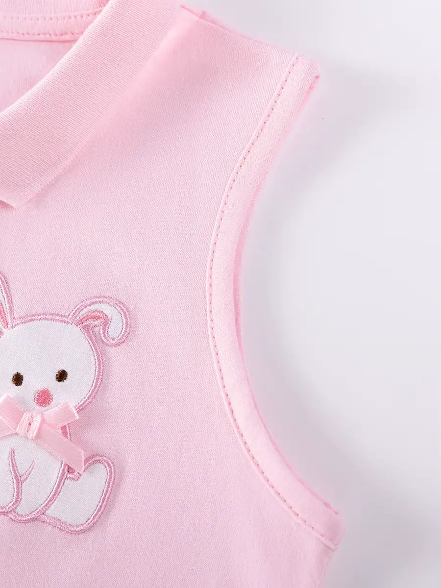 Girls Cotton Cartoon Dress Skirt Toddler Embroidered Short-sleeved A-line Wholesale product image 4