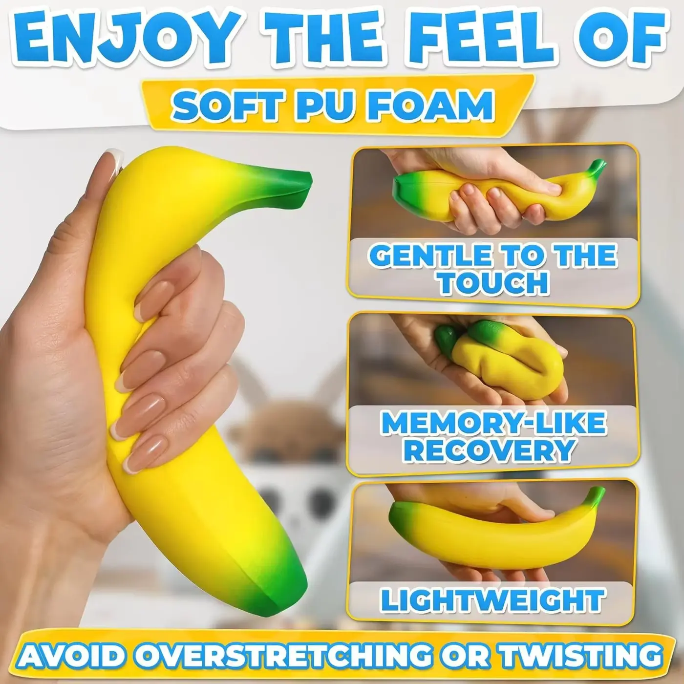 Slow Rising Banana Squishy Stress TOY Soft PU Foam Educational Wholesale product image 4