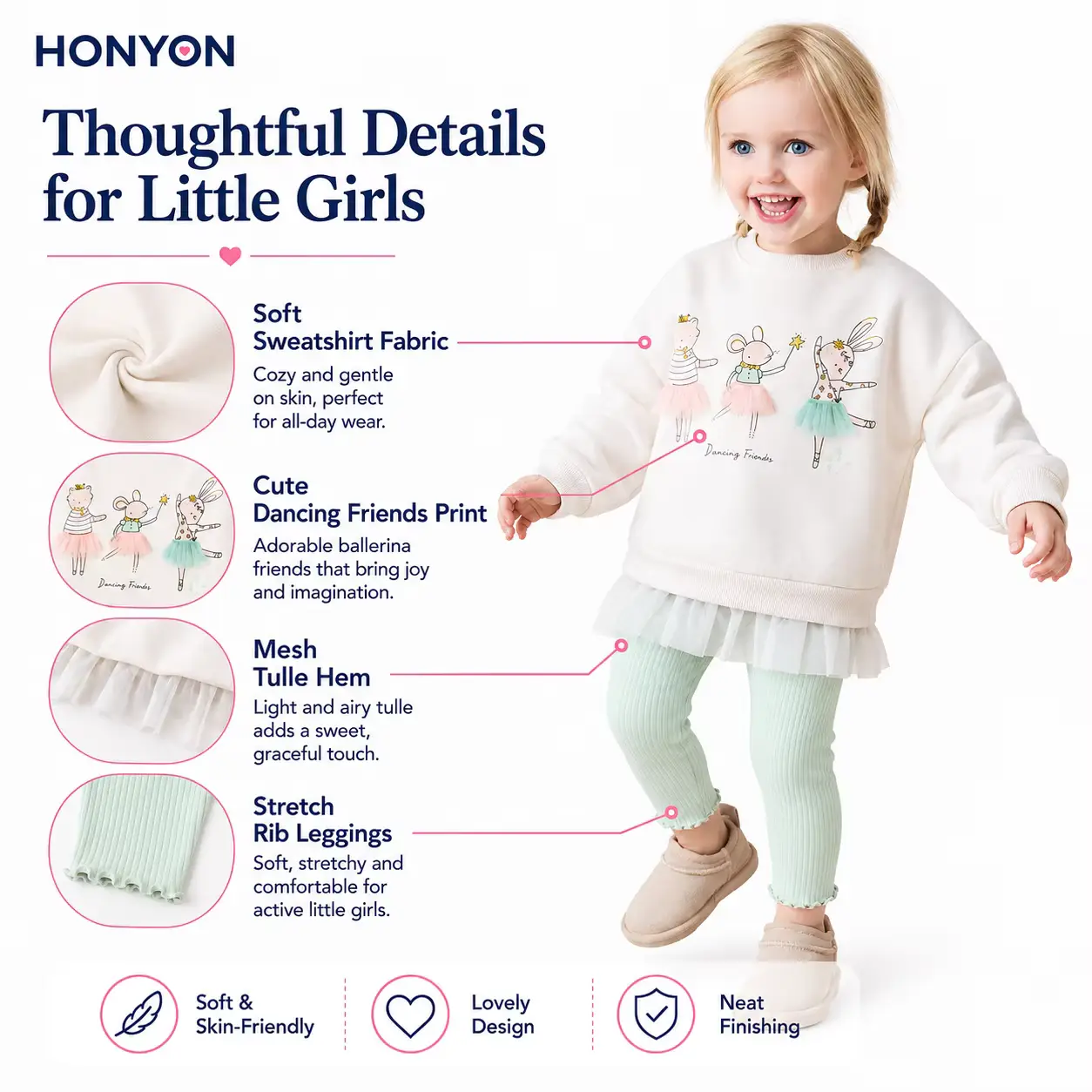 Girls Cotton Print Animal SET Worsted Fabric Suit Polyester Wholesale product image 2