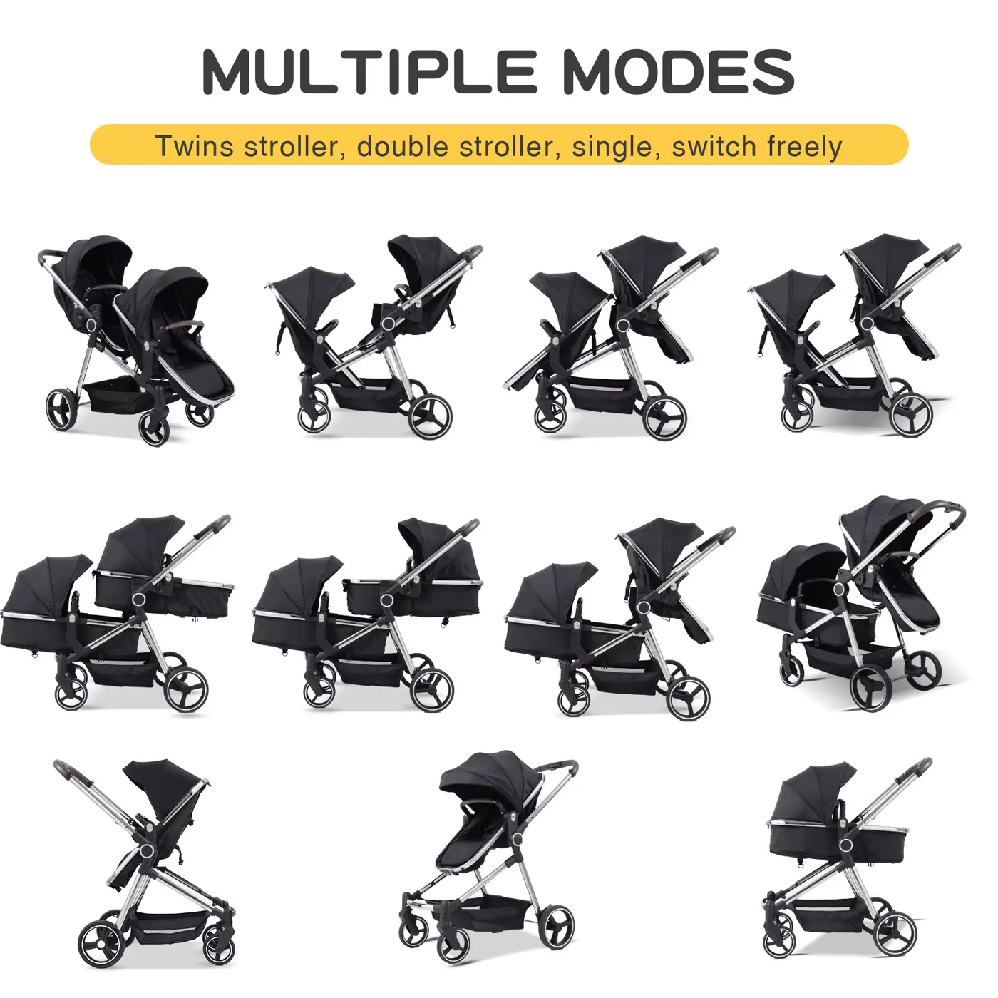 Newborn Years OLD Bidirectional Sitting Lying Metal Frame Multi-functional OEM Wholesale product image 3