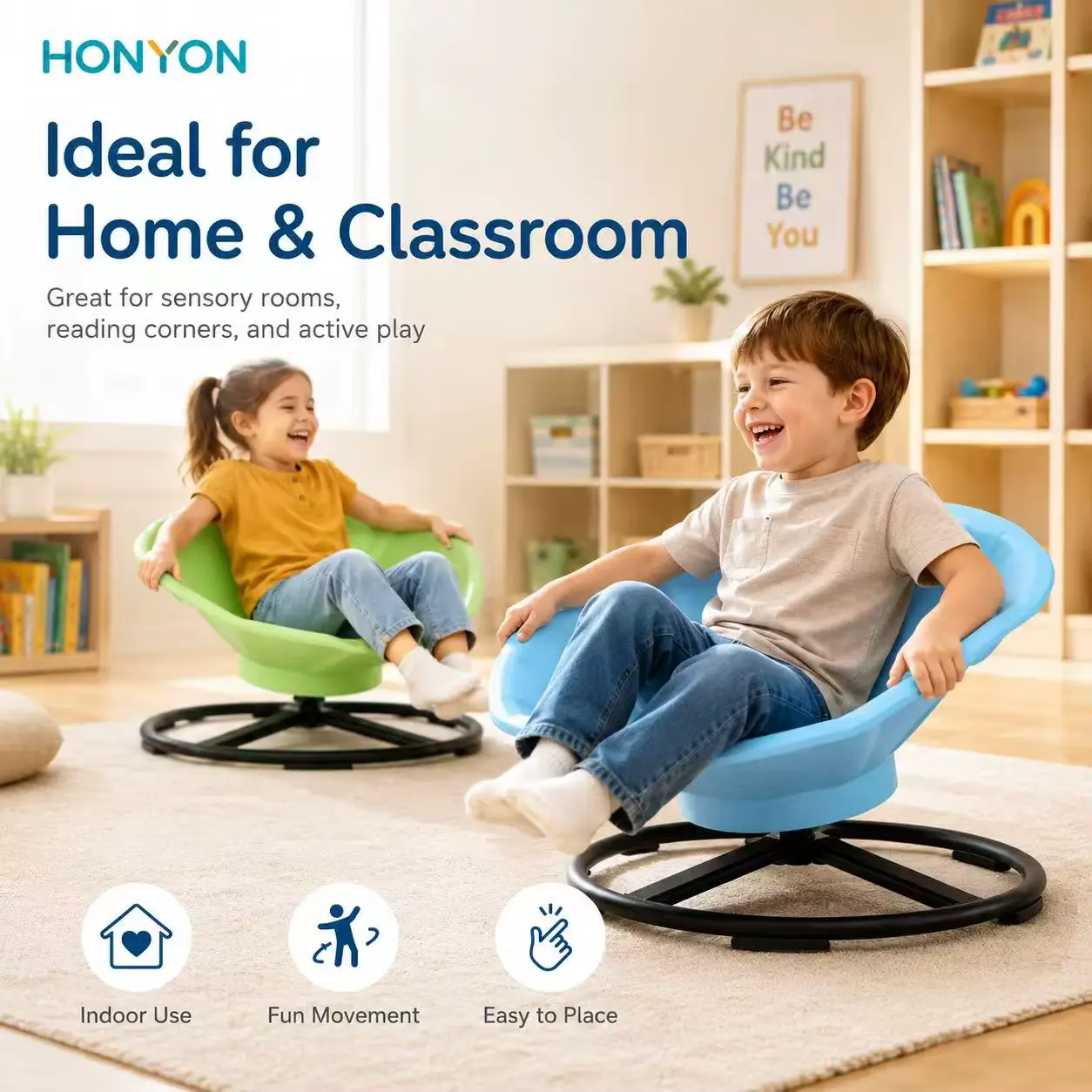 Chair Metal Horn Flower Morning Glory Swivel Sensory Integration Wholesale