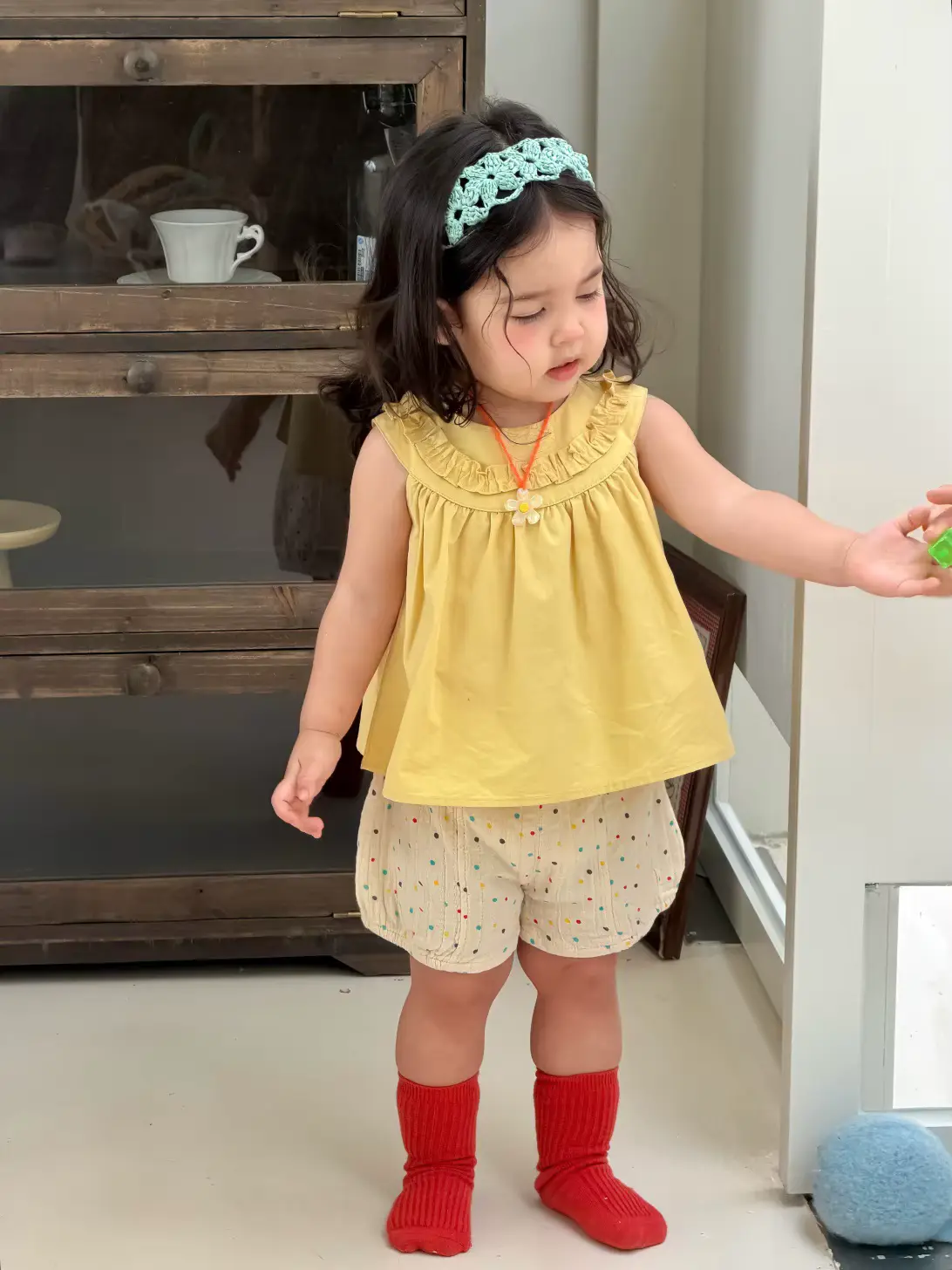 Girls Cotton Shorts SET Sweet DOT Soft Lace Short Wholesale product image 4