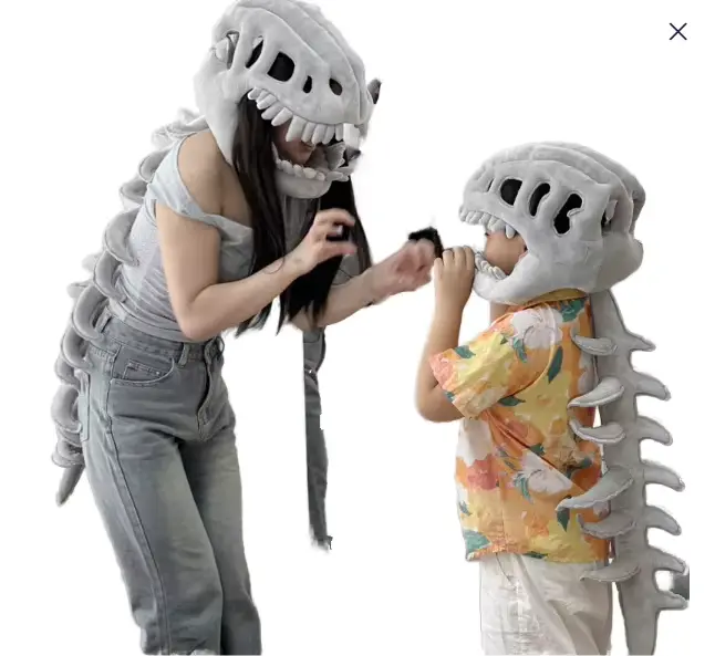 Cotton Wholesale Soft Plush Dinosaur Skeleton Skull Toys Polyester Educational