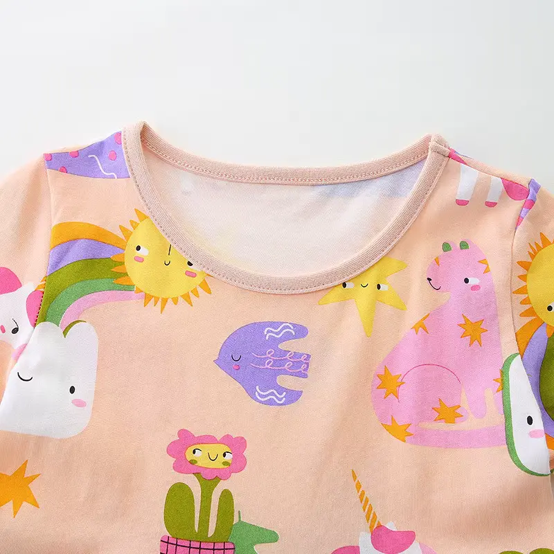 Girls Cotton Cartoon Print Princess Dress Sweet Knee-length 2025 Wholesale product image 3