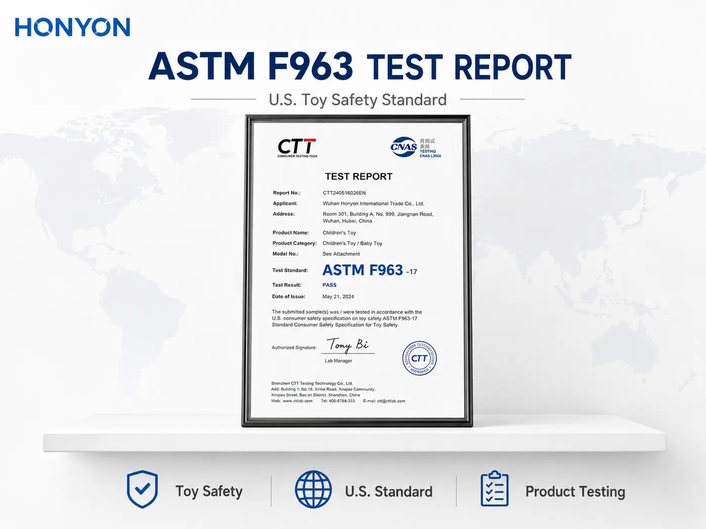 ASTM F963 Test Report certificate