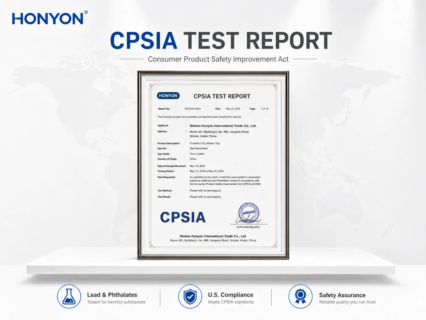 CPSIA Test Report certificate