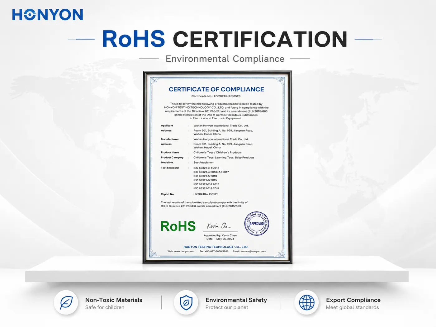 RoHS Certification certificate
