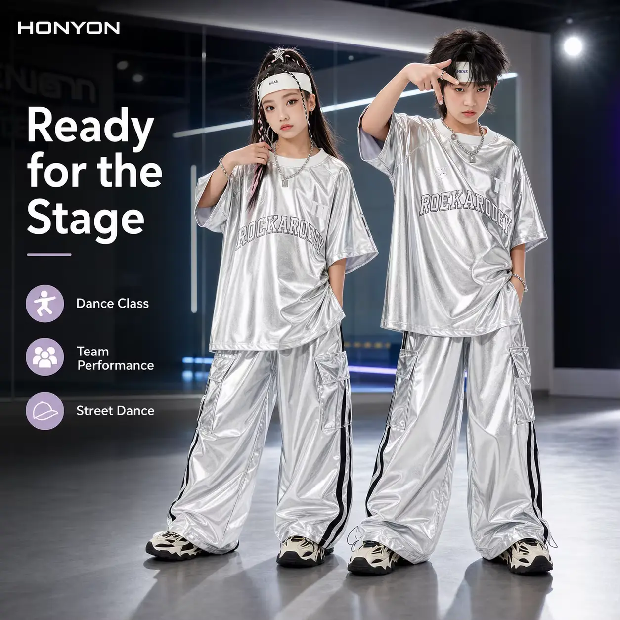 Boys Girls T-shirt Hip-hop Clothes AND Jazz Street Dance Wholesale product image 2