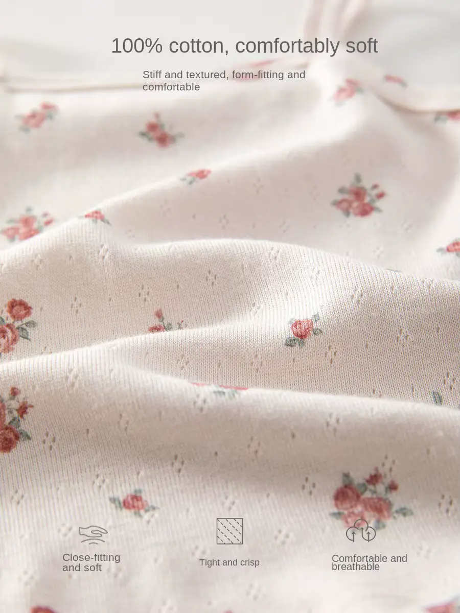 Cotton Shirt Girl Refined 100 O-neck Sweet Home Wear Wholesale product image 4