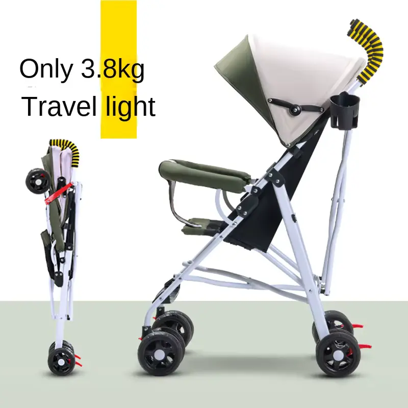 Stroller Lightweight Foldable Stainless Steel Portable Reclining Umbrella Breathable Wholesale