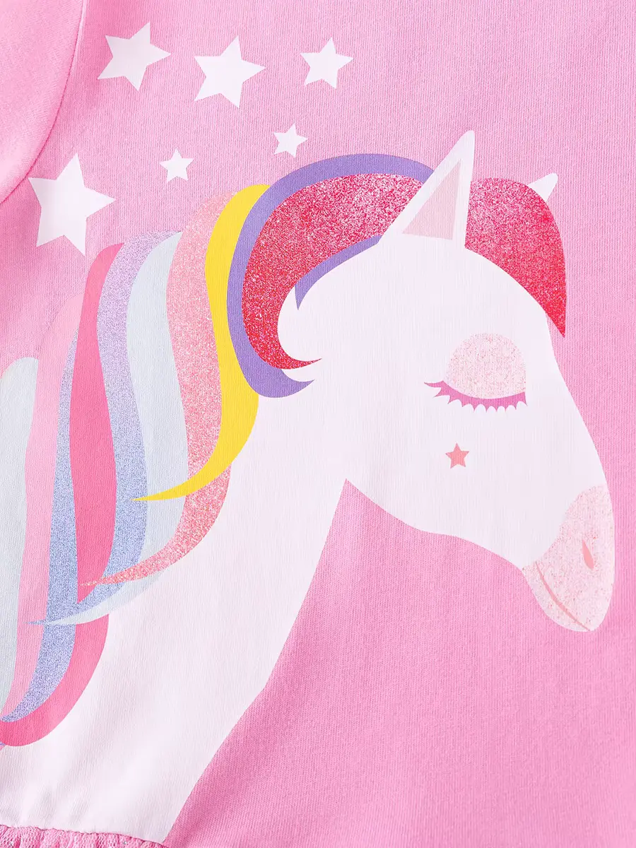 Girls Cotton Cartoon Animal Dress Toddler Tulle Knee-length Long Wholesale product image 3