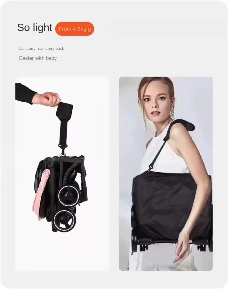 Stroller Portable Airplane Carry-on Reclining Design One-click Fold Lightweight Wholesale product image 3