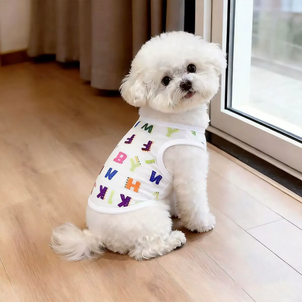 Printed Thin Breathable Cooling Polyester Clothes Dogs AIR Conditioning Clothing Wholesale