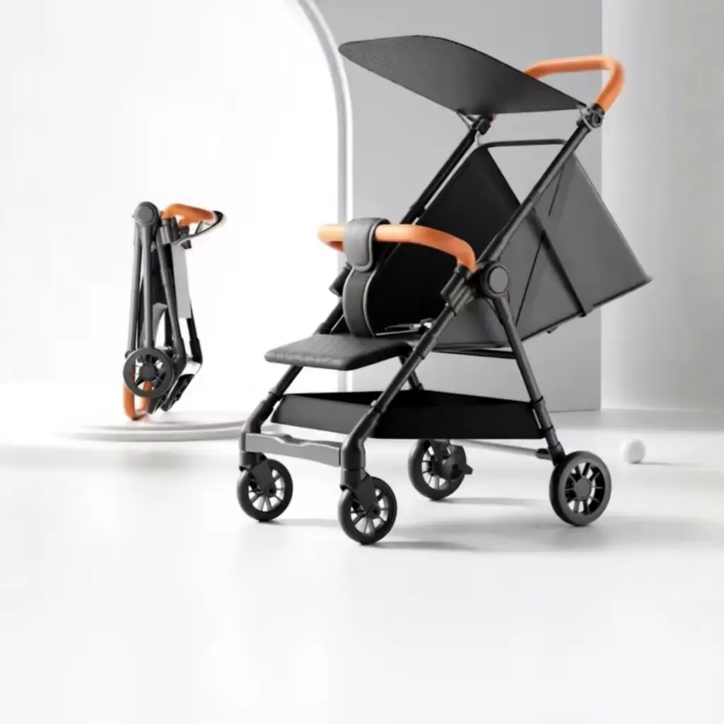 Stroller Foldable Travel Umbrella Suitable FOR Sitting AND Lying Wholesale product image 3