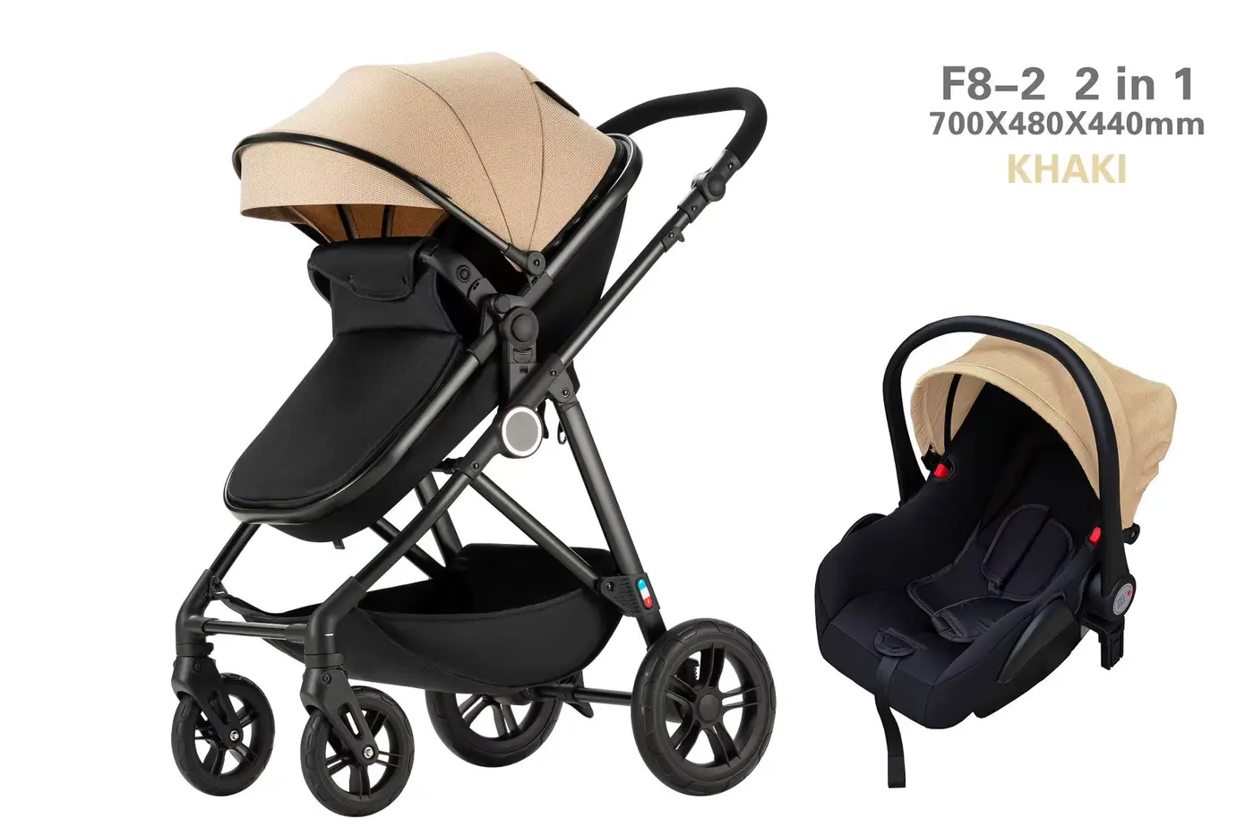 Stroller High Landscape Stainless Steel Reversible Reclining Foldable Wheels Wholesale product image 3