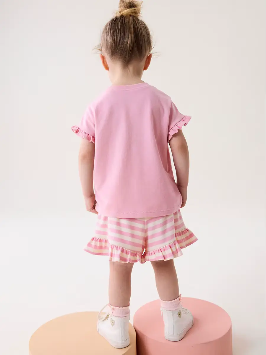 Girls Cotton Print Animal Clothing Two-piece Short-sleeved Sets Breathable Wholesale product image 3