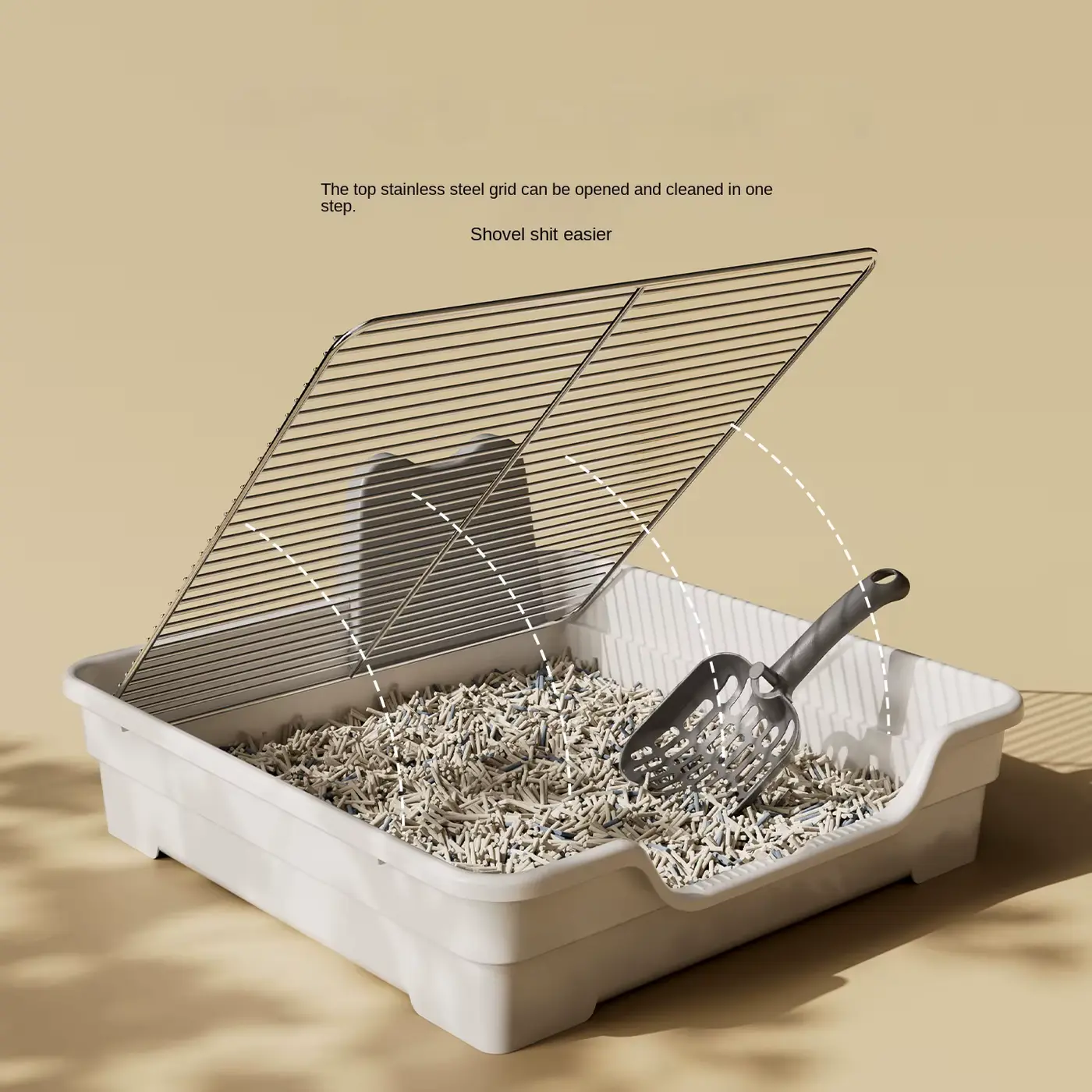 Extra Large DOG Toilet Stainless Steel Grid Anti-step Feces OEM Wholesale product image 3