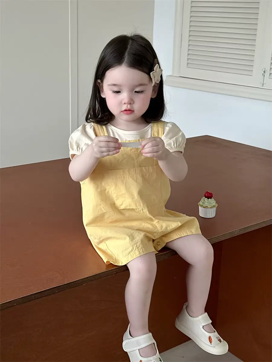 Girls Cotton T-shirt SET Clothing 4t Two-piece Short Sleeve Wholesale product image 3