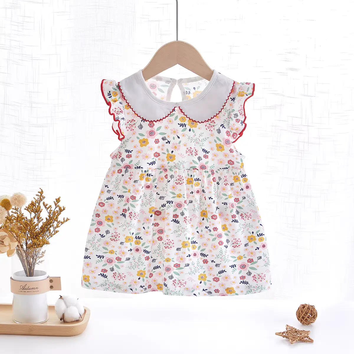 Girls Cartoon Princess Dress O-neck Short Sleeve Breathable Sweat-absorbent Wholesale product image 4