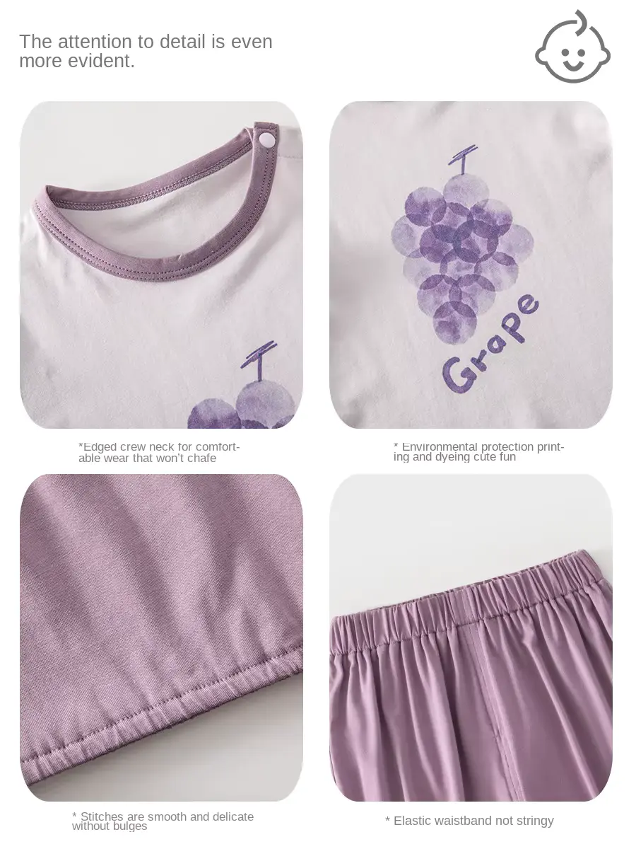 Girls Cotton SET Pants Anti-bacterial Short Two-piece Infant Separate Wholesale product image 2