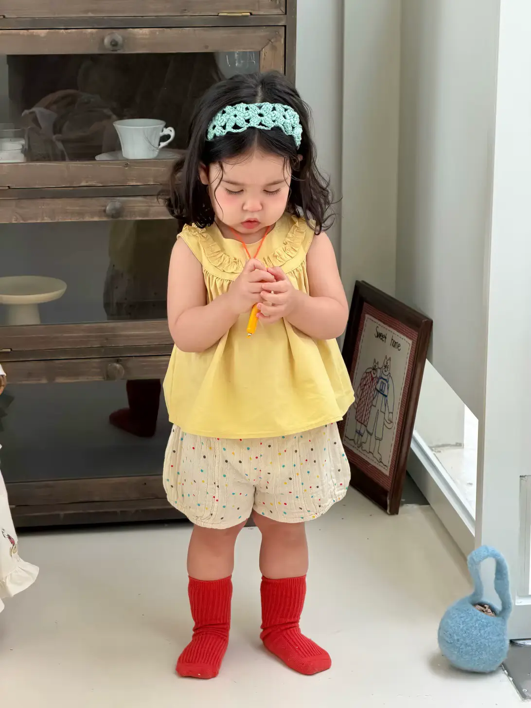 Girls Cotton Shorts SET Sweet DOT Soft Lace Short Wholesale product image 2