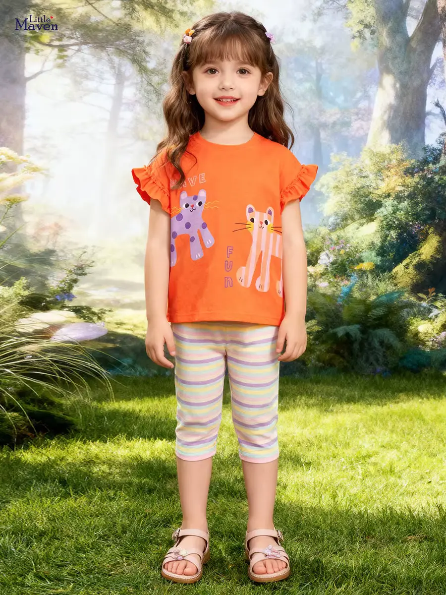 SET Outfit Clothing Wholesale Custom Sweet Toddler Girl Anti-wrinkle
