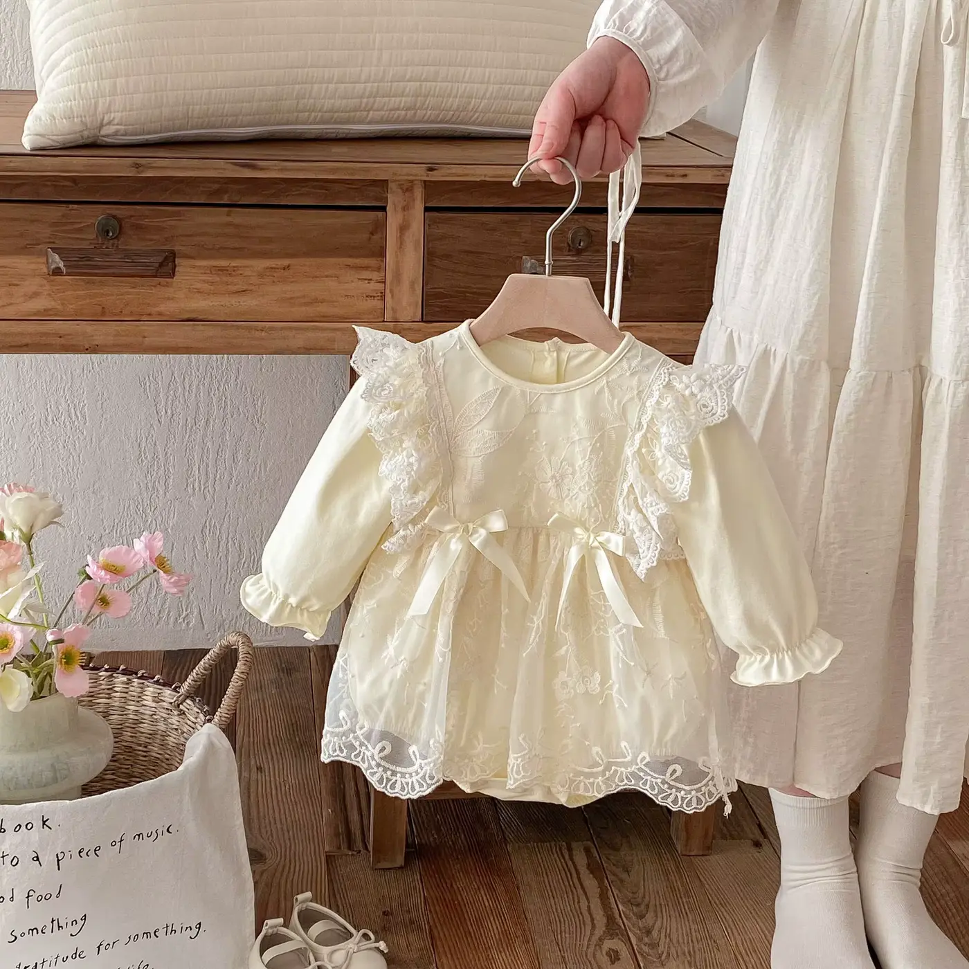 Girls SET Romper Bodysuit 1st Birthday Solid Knee-length Tulle Wholesale product image 2