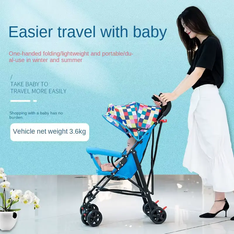 Stroller Lightweight Foldable ONE Hand Fold Portable Umbrella FOR Wholesale product image 3