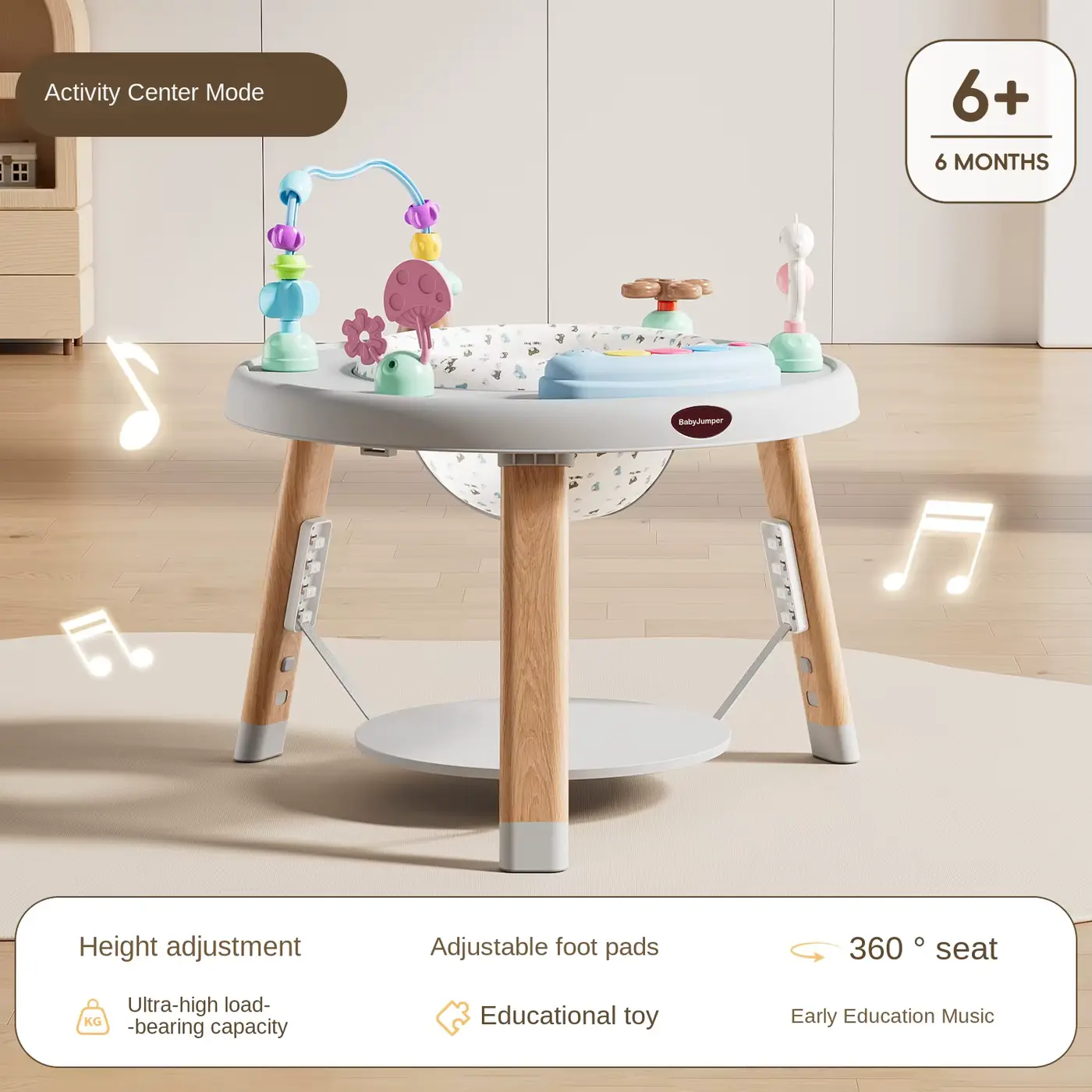 Bouncer With Music Function 2-in Activity Desk AND Play Wholesale